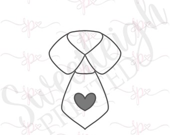 Chubby Collar and Tie Cookie Cutter