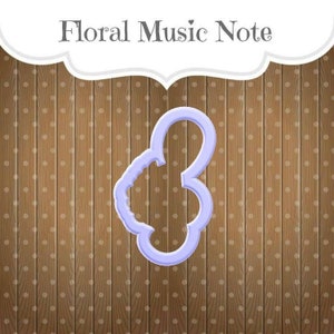 Floral Music Note Cookie Cutter