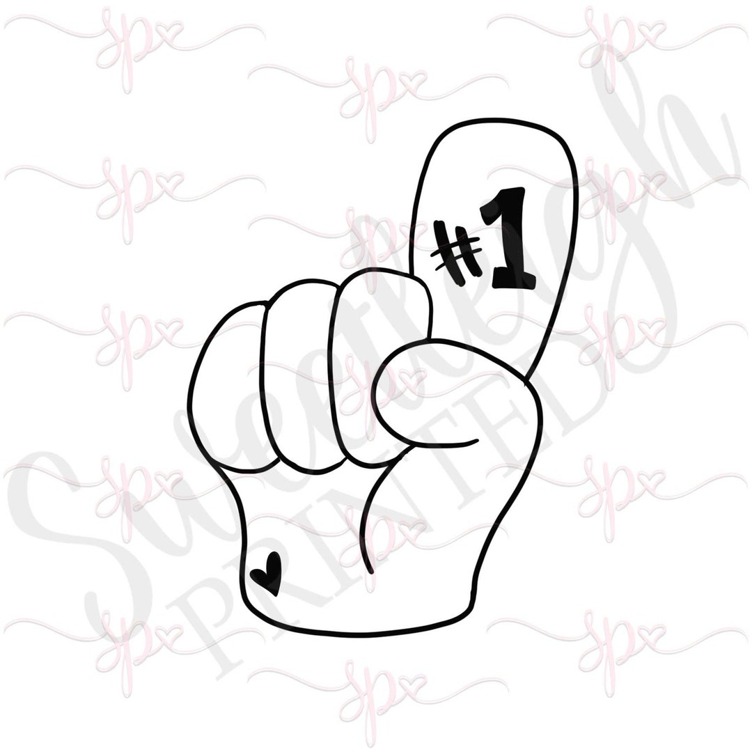 Foam Finger Cookie Cutter Etsy