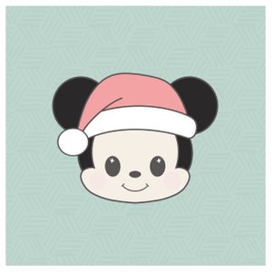 Kawaii Santa Mouse Face Cookie Cutter