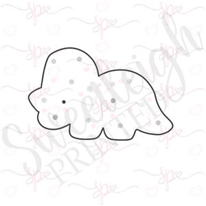 Animal Cracker Triceratops Cookie Cutter