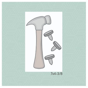 Hammer and Nail 2 Piece Set Cookie Cutters