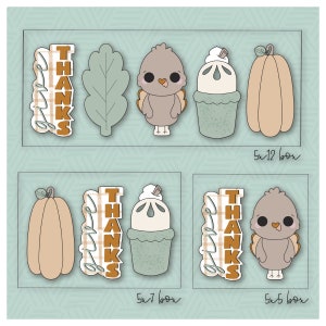 Tall Give Thanks 5 piece Cookie Cutter Set
