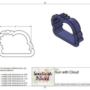Sun with Cloud Cookie Cutter