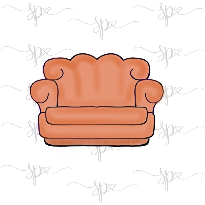 Friends Couch Cookie Cutter Central Perk Couch Cookie Cutter Etsy