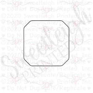 Rounded Beveled Square Cookie Cutter