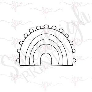 Modern Rainbow 2 Cookie Cutter