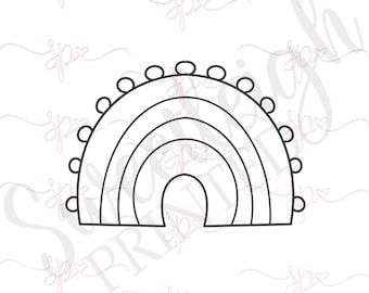 Modern Rainbow 2 Cookie Cutter