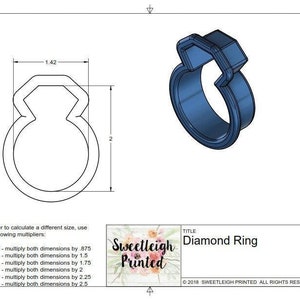 Diamond Ring Cookie Cutter.
