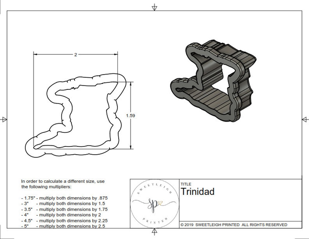 Trinidad Cookie Cutter Etsy