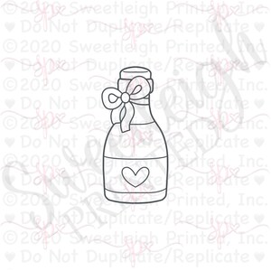 Yarn Bow Bubbly Bottle Cookie Cutter