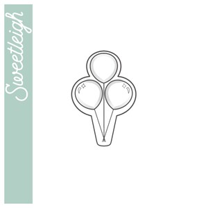Birthday Balloons Cookie Cutter