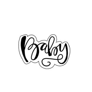 Baby Hand Lettered Cookie Cutter (2018)