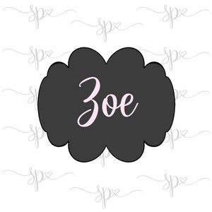 Zoe Plaque Cookie Cutter