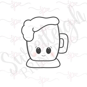 Emporte-pièce chope à bière Kawaii