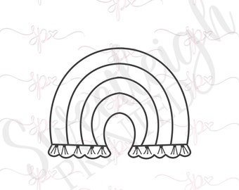Modern Rainbow 3 Cookie Cutter