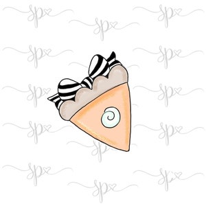 Pie Slice with Bow  Cookie Cutter