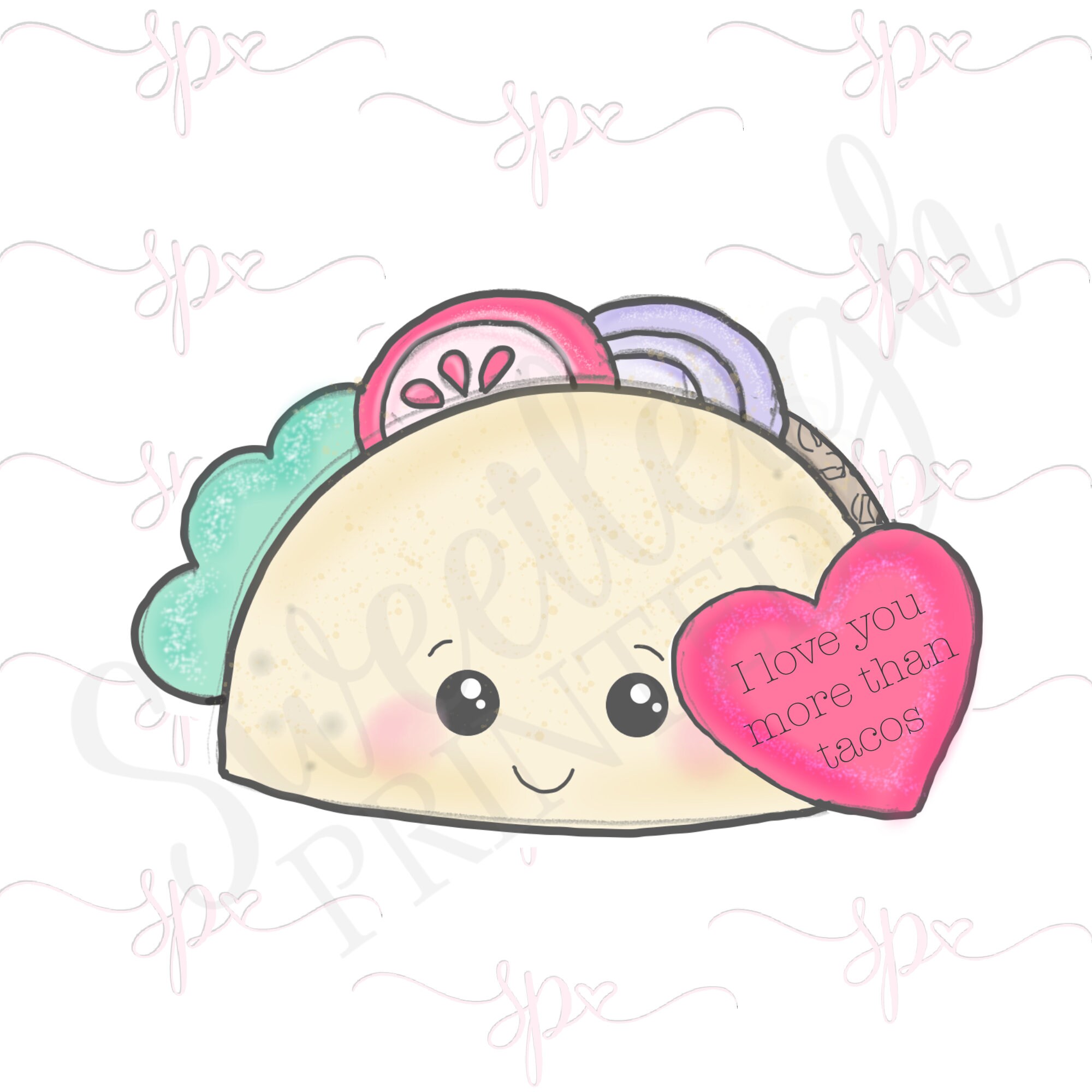 Taco Kawaii Avec Emporte Piece De Cœur Etsy France