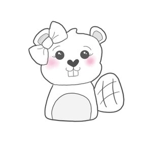 Girly Beaver Cookie Cutter