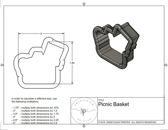 Picnic Basket Cookie Cutter