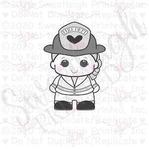 Fire Fighter Girl Cookie Cutter.