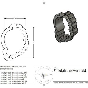 Finleigh the Mermaid Cookie Cutter - Etsy