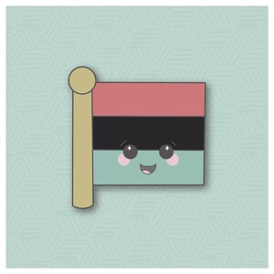 Kawaii Flag Cookie Cutter