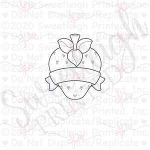 Strawberry with Banner Cookie Cutter