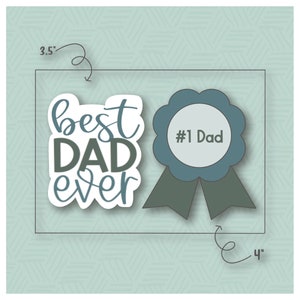 Best Dad Ever 2 Piece Cookie Cutter Set