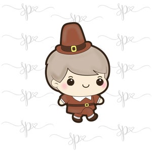 Kawaii Pilgrim Boy Cookie Cutters
