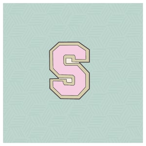Varsity Letter S Cookie Cutter