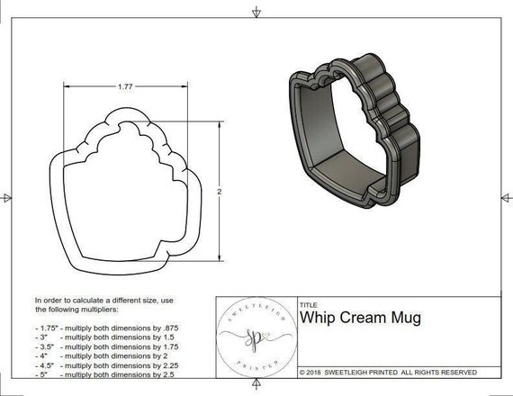 Mug With Whipped Cream Cookie Cutter Set 