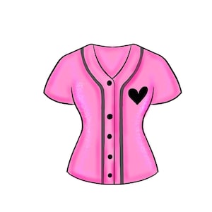 Girly Baseball Jersey Cookie Cutter