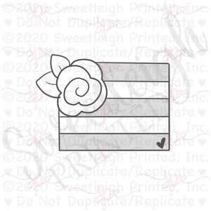Rose Flag Cookie Cutter