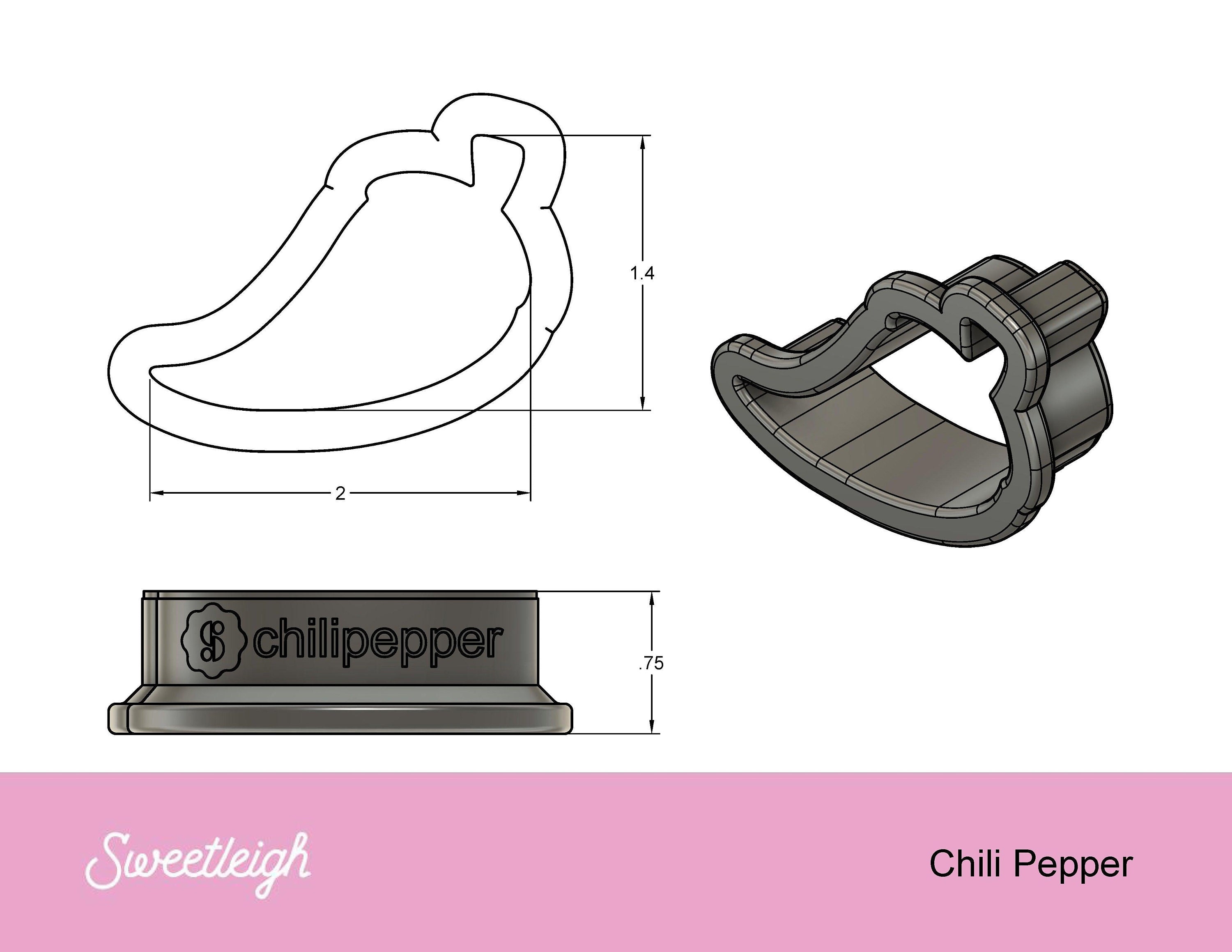 Chili Pepper Cookie Cutter - KaleidaCuts