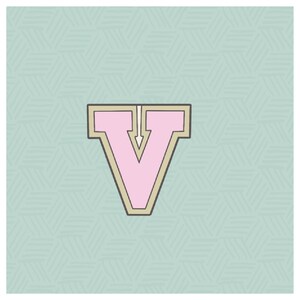 Varsity Letter V Cookie Cutter