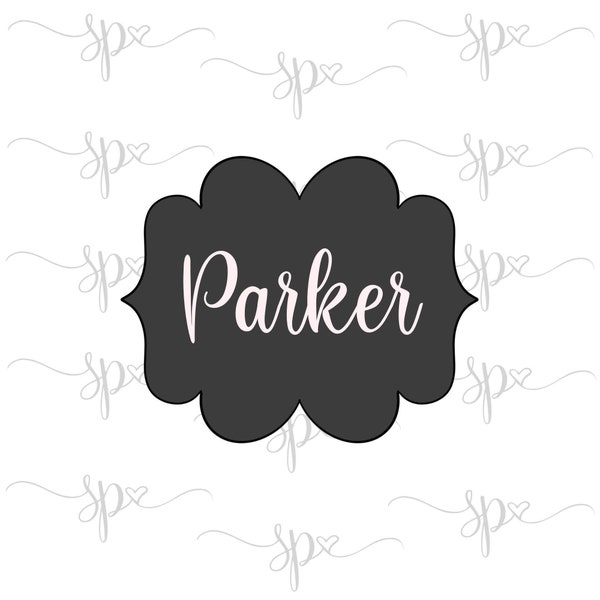 Parker Plaque Cookie Cutter