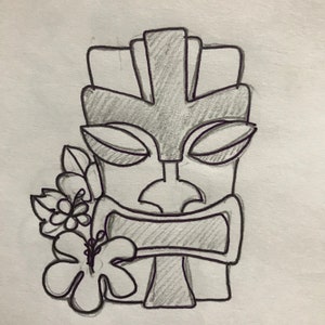 Floral Tiki Cookie Cutter