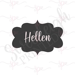 Hellen Plaque Cookie Cutter