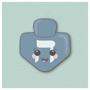 Kawaii Dreidel Cookie Cutter