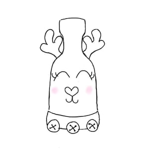 Rudolph Wine Bottle Cookie Cutter