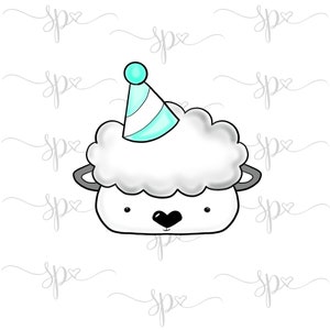 Party Sheep Face Cookie Cutter