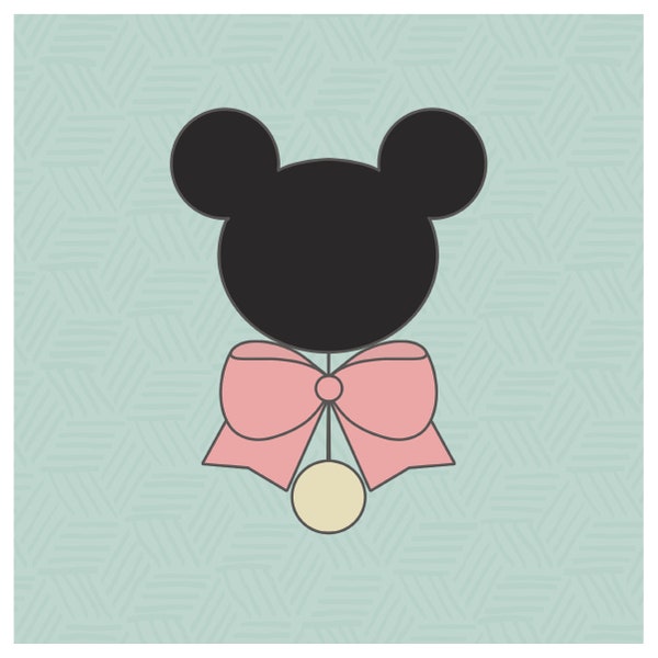 Kawaii Mouse Rattle 2 Cookie Cutter