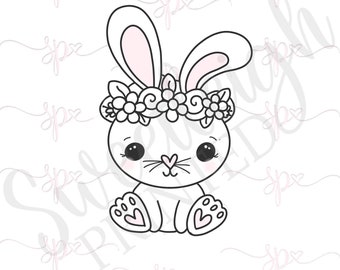 Floral Bunny Cookie Cutter