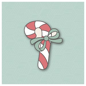 Vintage Candy Cane with Bow Cookie Cutter