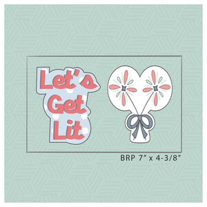 Lets Get Lit 2 Piece Cookie Cutter Set