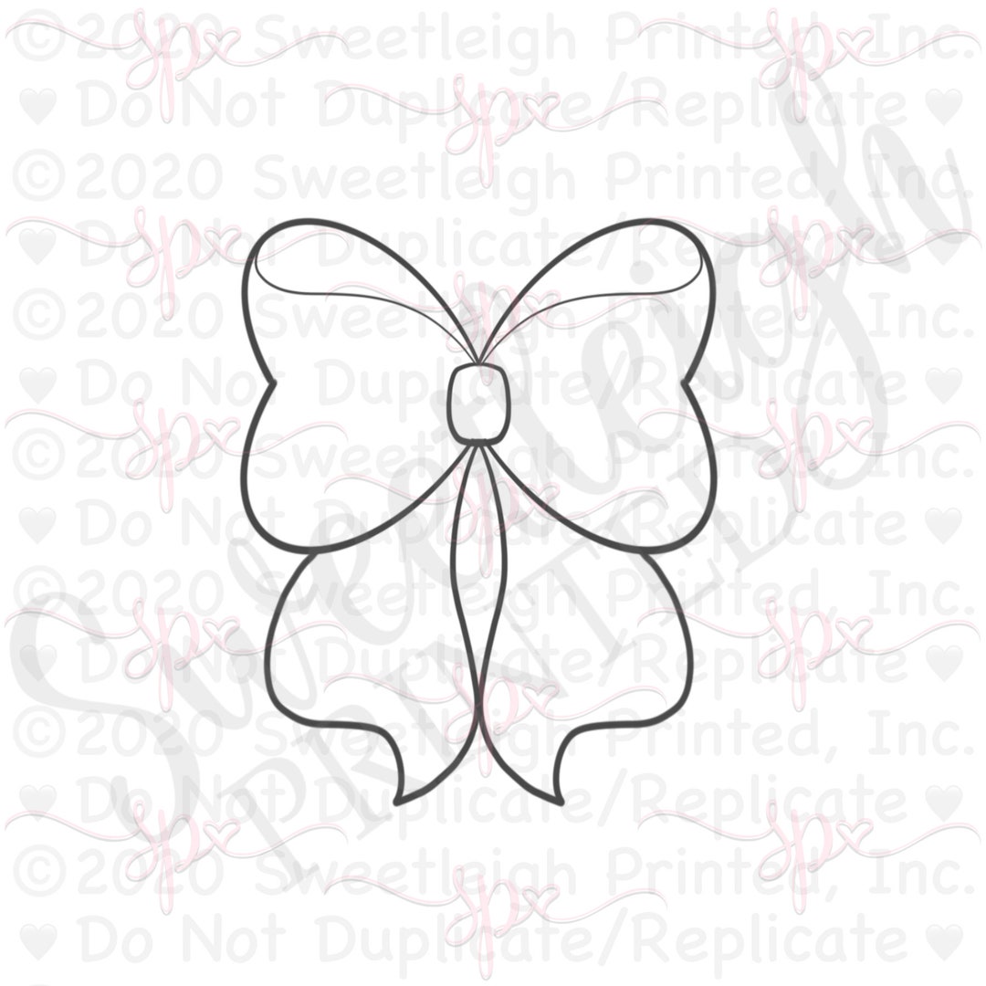 Tall Signature Bow Cookie Cutter. Bow Cookie Cutter Etsy