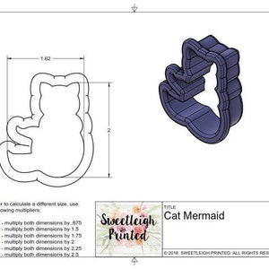 Mermaid Kitty Cookie Cutter