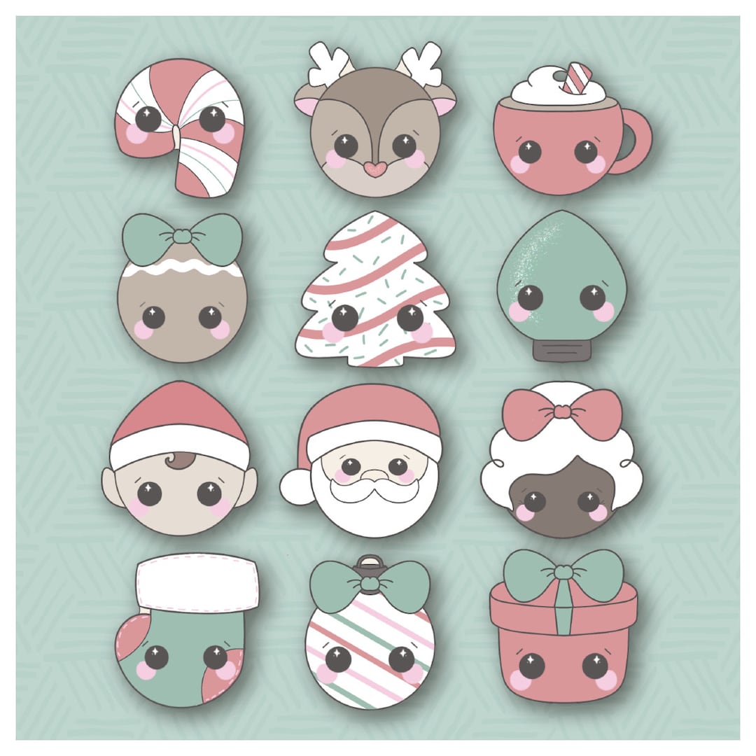 Chibi Advent 12 Piece Cookie Cutter Set Etsy