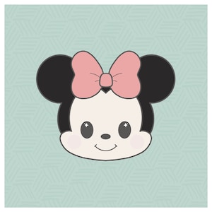 Kawaii Mouse Face with Bow Cookie Cutter